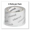 Universal Extra-Wide Moving and Storage Packing Tape, 3 in. Core, 2.83 in. x 54.7 yd, Clear, 6PK UNV83000